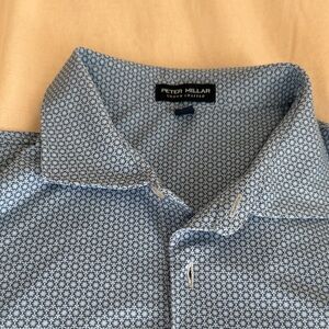 Peter Millar Geometric Blue Men's Shirt